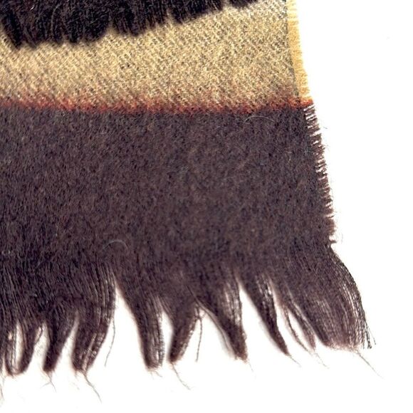 Men’s Wool Winter Scarf Chocolate Brown made in Uruguay - Picture 6 of 8